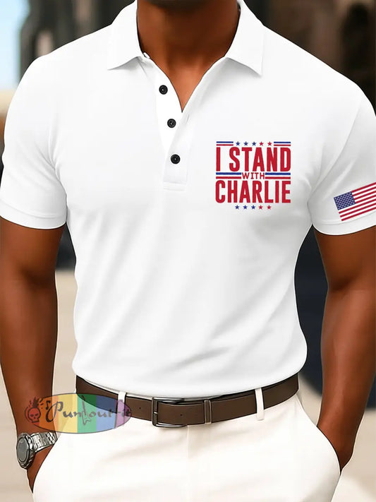 Men’s Vintage Freedom American Flag Commemorative Polo Shirt A / S