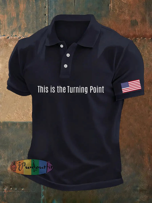 Men’s Vintage Freedom American Flag Commemorative Polo Shirt A / S