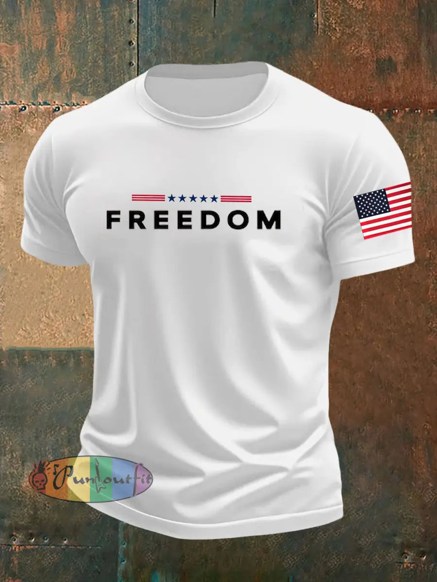 Men’s Vintage Freedom Casual T-Shirt A / S