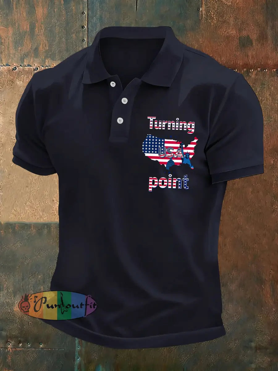 Men’s Vintage Holiday Business Casual Polo Shirt A / S