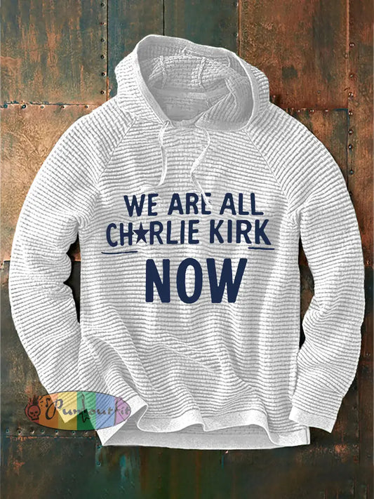 Men’s Voice of Freedom Printed Casual Hoodie White / S