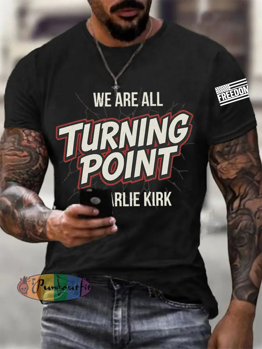 Men’s We Are All Charlie Kirk Now! R.I.P Charlie Kirk Tee Black / S