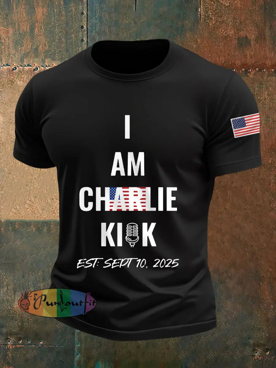 Men’s We Are All Charlie Kirk Now! R.I.P Charlie Kirk Tee Black / S