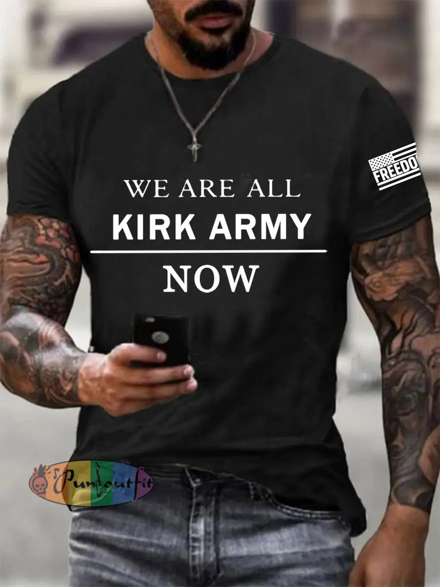 Men’s We Are All Charlie Kirk Now! R.I.P Charlie Kirk Tee Black / S