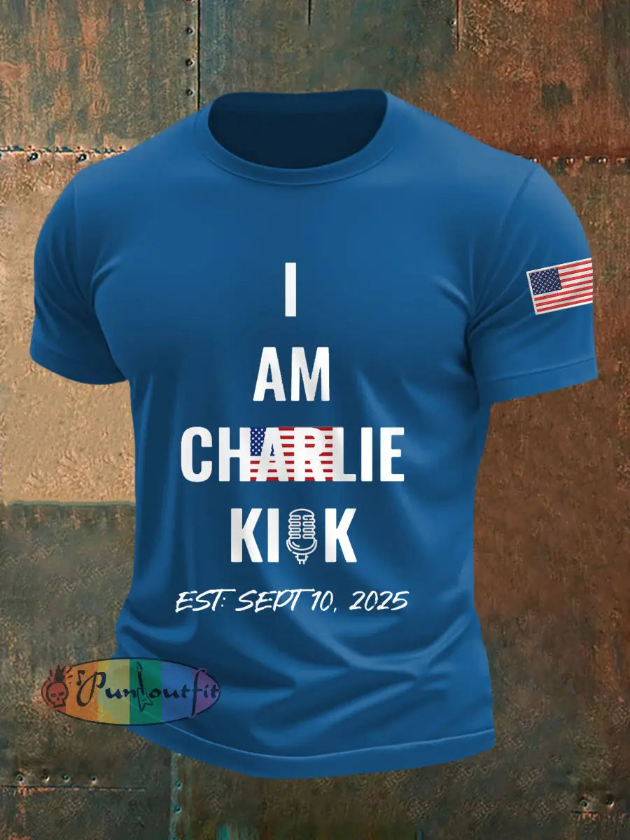 Men’s We Are All Charlie Kirk Now! R.I.P Charlie Kirk Tee Blue / S