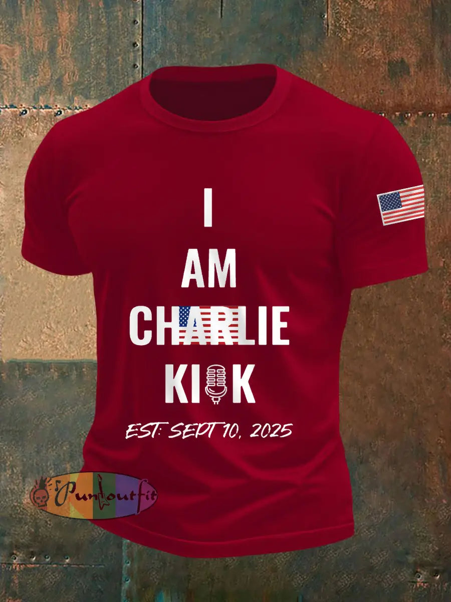 Men’s We Are All Charlie Kirk Now! R.I.P Charlie Kirk Tee Deep Red / S