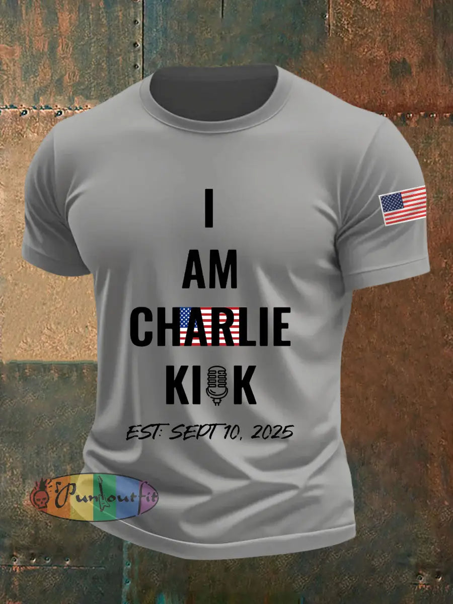 Men’s We Are All Charlie Kirk Now! R.I.P Charlie Kirk Tee Light Gray / S