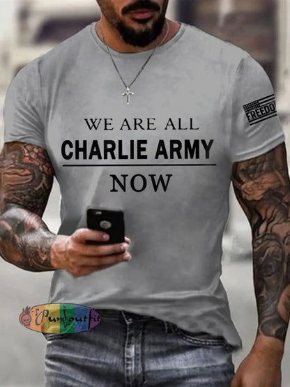 Men’s We Are All Charlie Kirk Now! R.I.P Charlie Kirk Tee Light Gray / S
