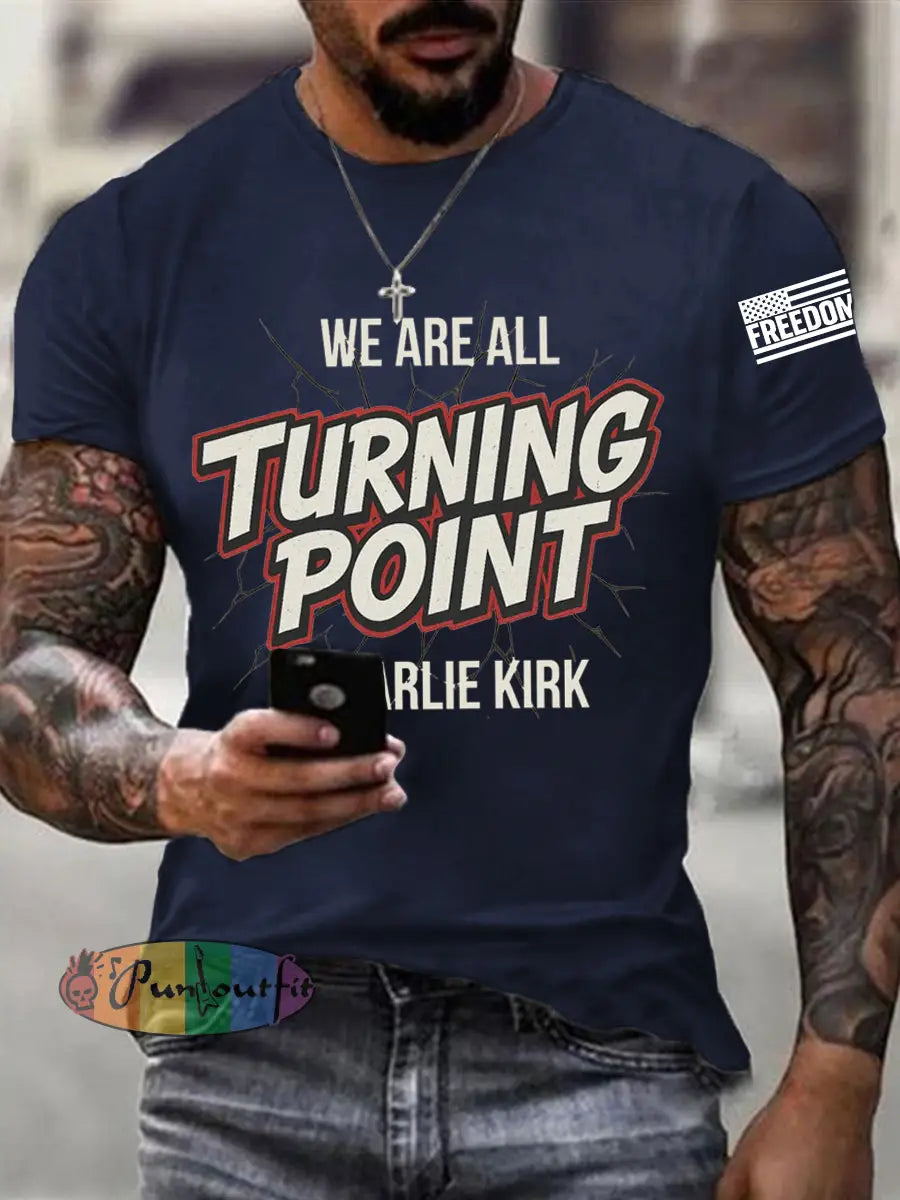 Men’s We Are All Charlie Kirk Now! R.I.P Charlie Kirk Tee Navy Blue / S