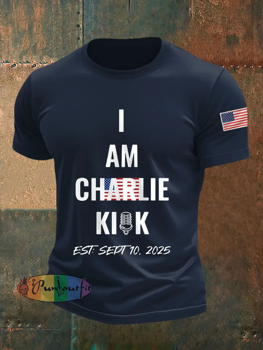Men’s We Are All Charlie Kirk Now! R.I.P Charlie Kirk Tee Navy Blue / S