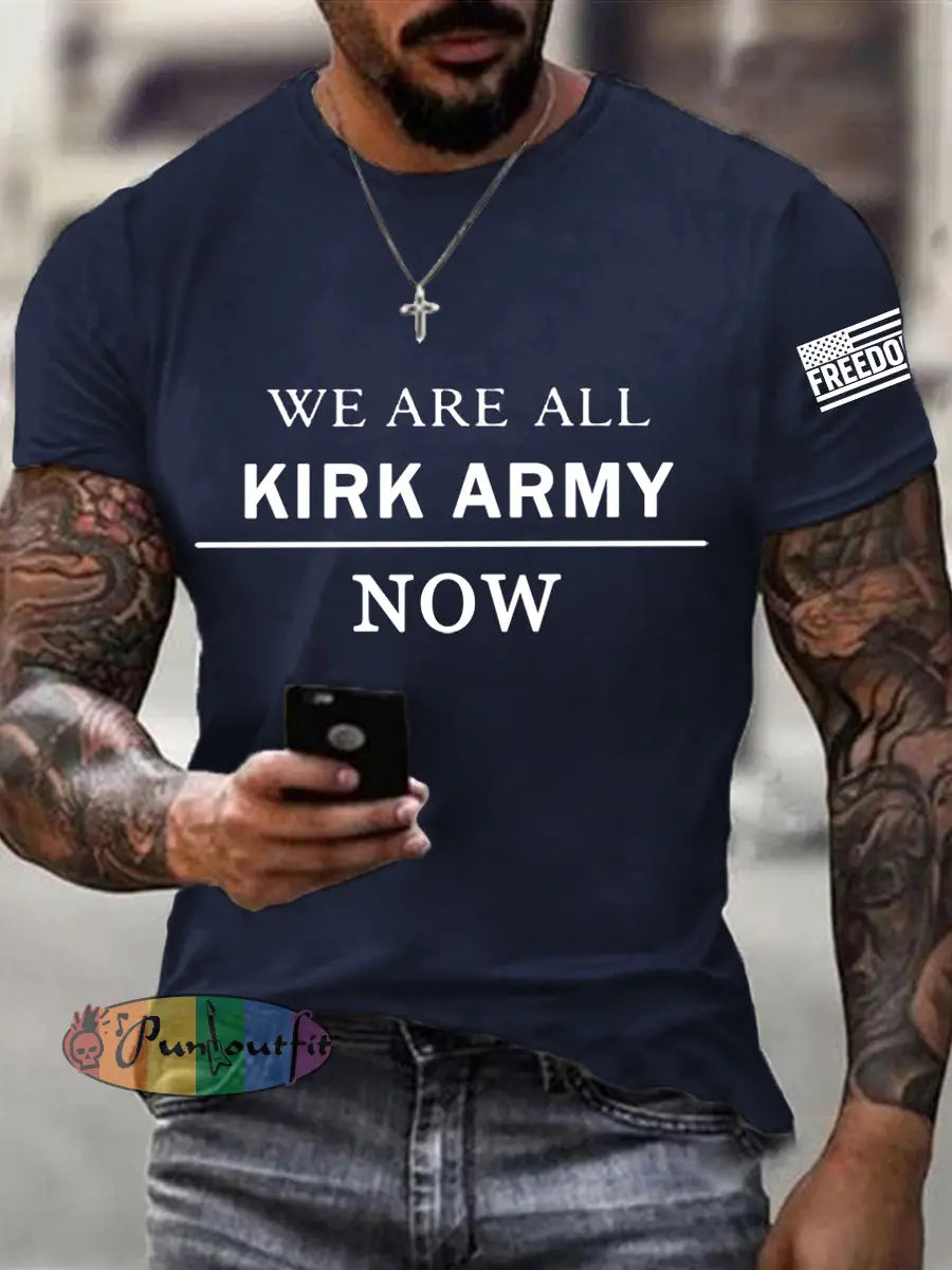 Men’s We Are All Charlie Kirk Now! R.I.P Charlie Kirk Tee Navy Blue / S