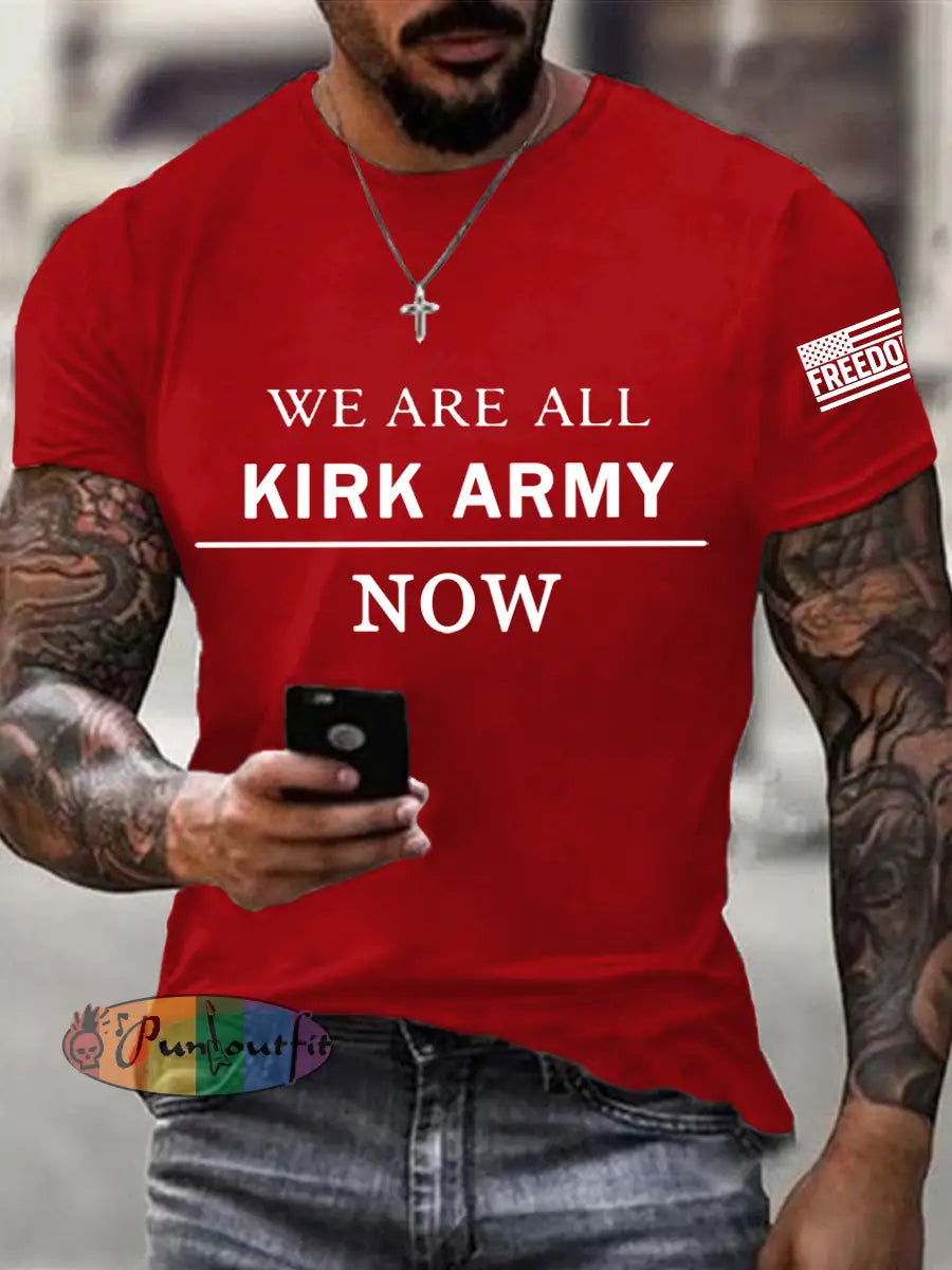Men’s We Are All Charlie Kirk Now! R.I.P Charlie Kirk Tee Pure Red / S