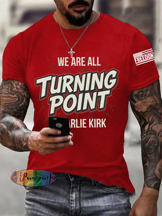 Men’s We Are All Charlie Kirk Now! R.I.P Charlie Kirk Tee Red / S