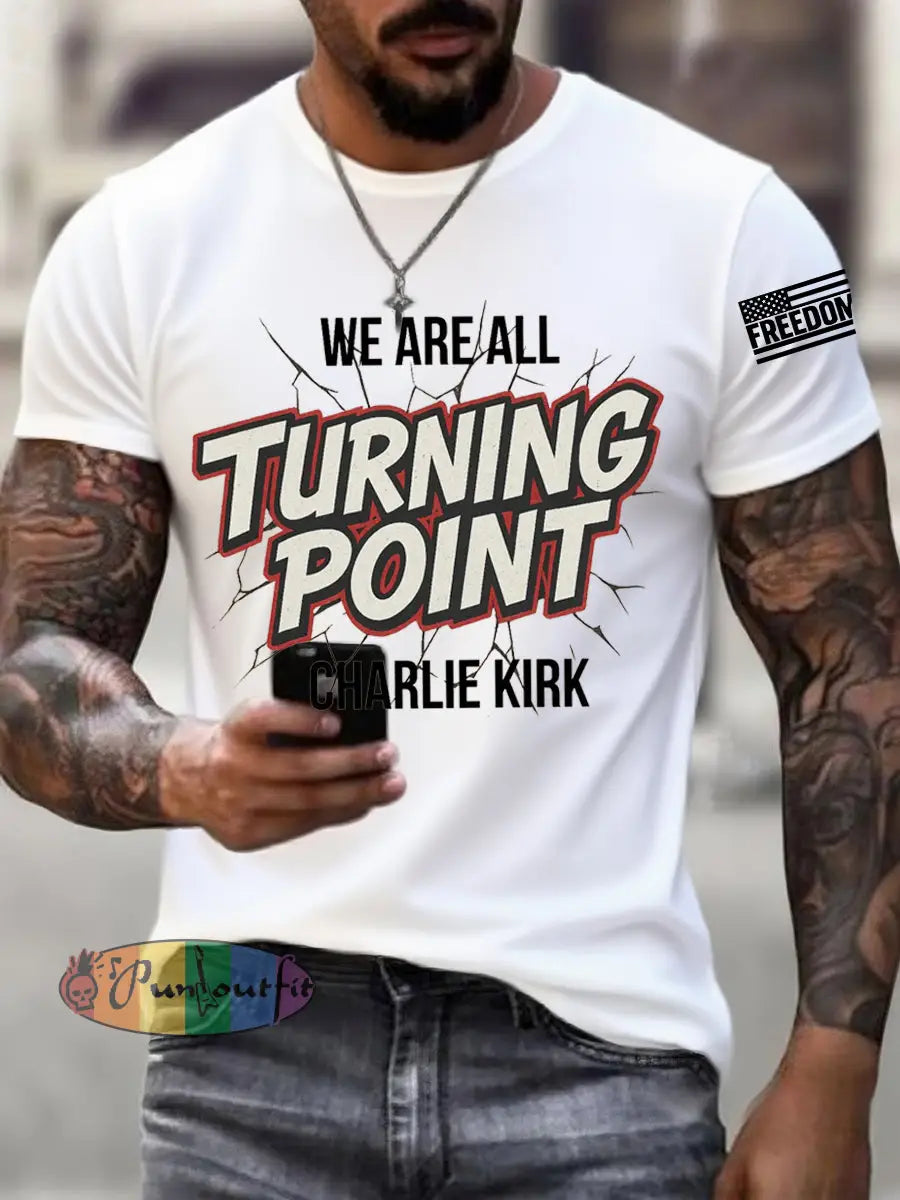 Men’s We Are All Charlie Kirk Now! R.I.P Charlie Kirk Tee White / S