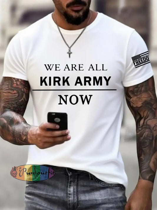 Men’s We Are All Charlie Kirk Now! R.I.P Charlie Kirk Tee White / S