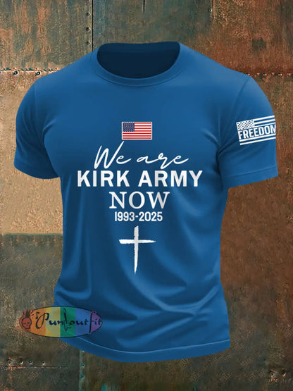 Men’s We Are All Kirk Army Now! R.I.P Charlie Kirk Tee Blue / S