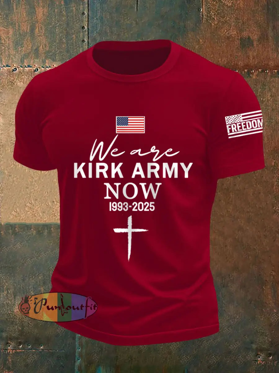 Men’s We Are All Kirk Army Now! R.I.P Charlie Kirk Tee Deep Red / S