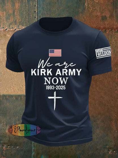 Men’s We Are All Kirk Army Now! R.I.P Charlie Kirk Tee Navy Blue / S