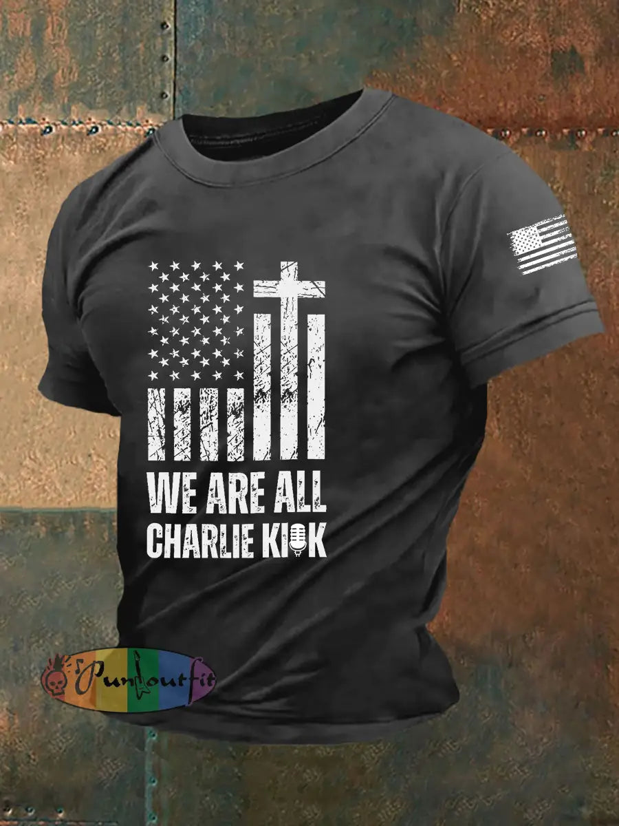 Men’s We Are All Kirk Short-sleeved T-shirt Dark Gray / S
