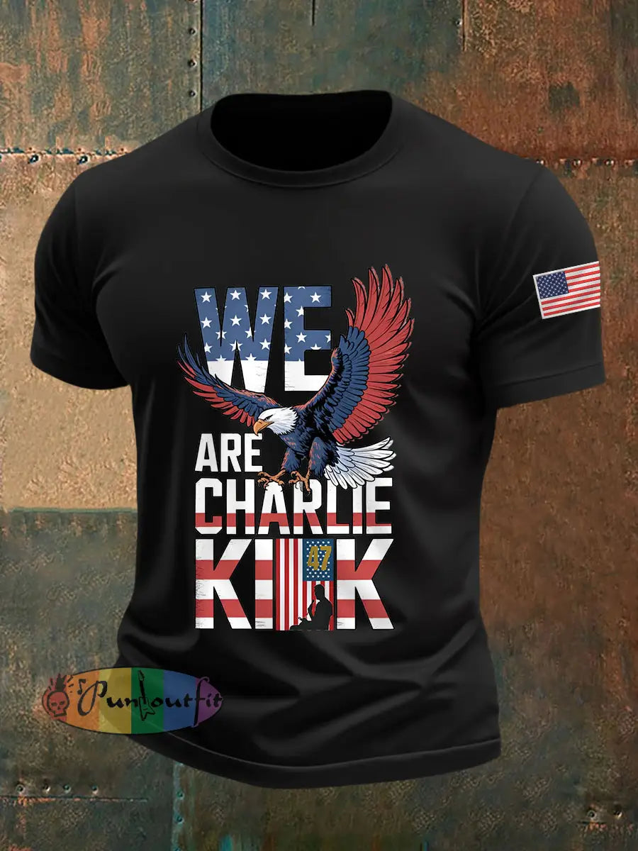 Men’s We Are Charlie Kirk! R.I.P Charlie Kirk Tee Black / S