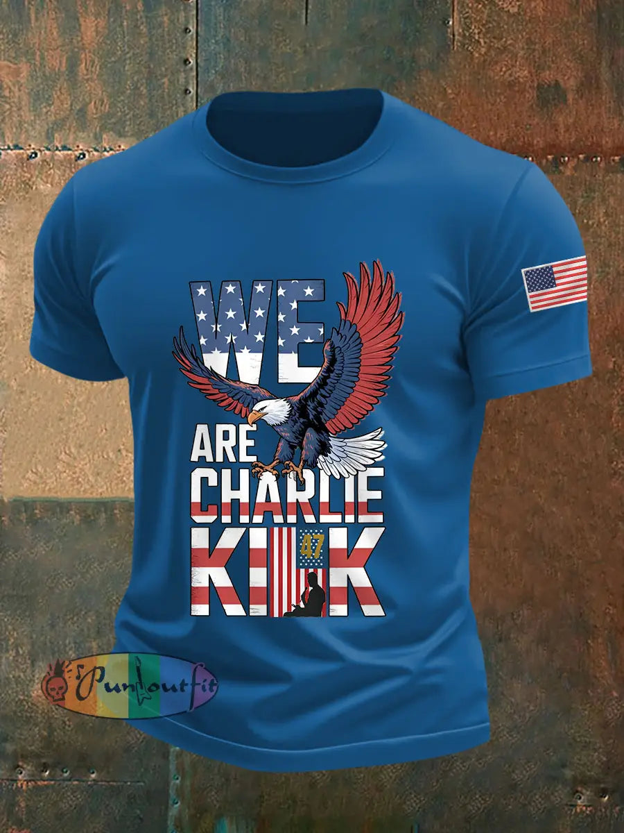 Men’s We Are Charlie Kirk! R.I.P Charlie Kirk Tee Blue / S