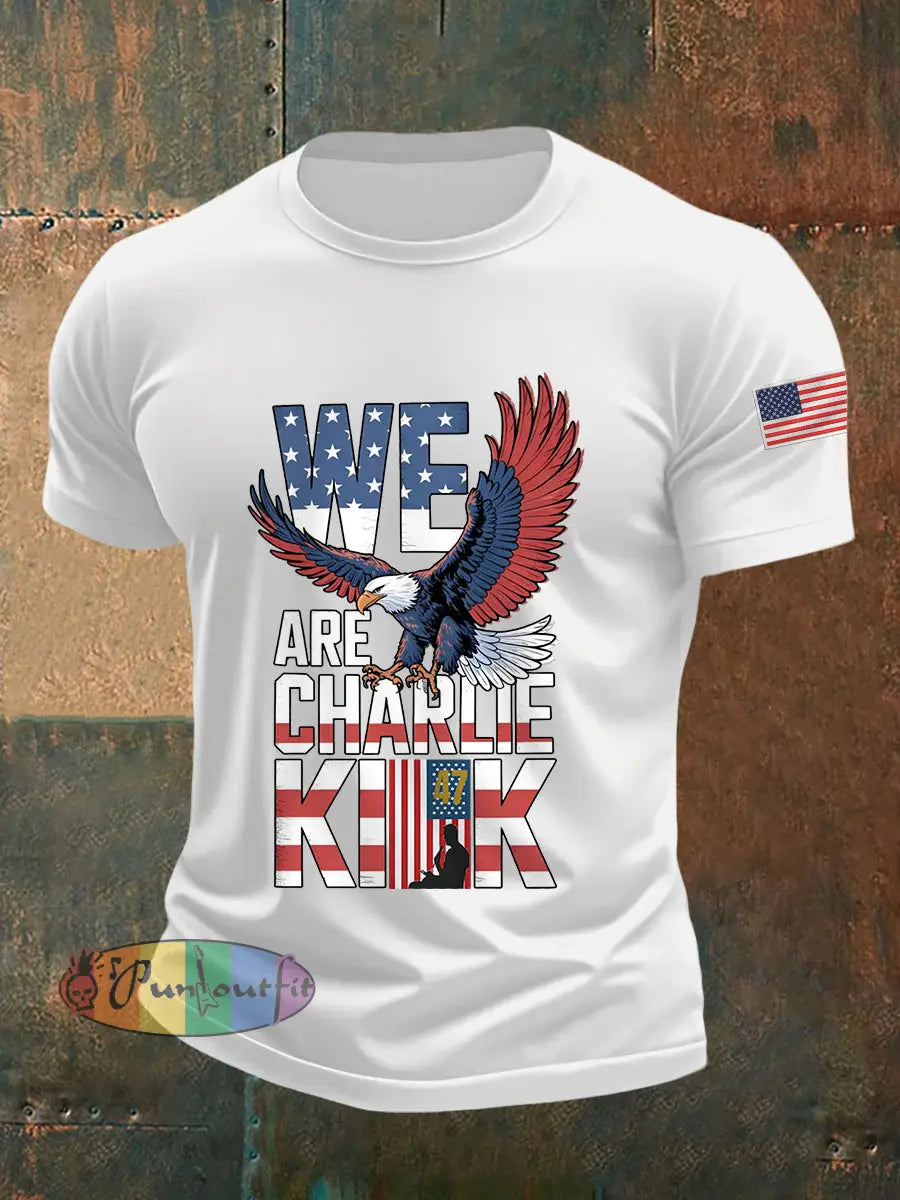 Men’s We Are Charlie Kirk! R.I.P Charlie Kirk Tee White / S