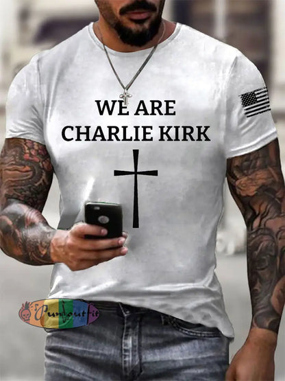 Men’s We Are Charlie Kirk Short-sleeved T-shirt White / S