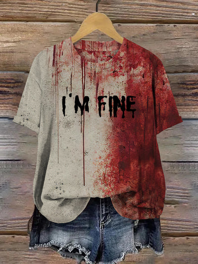 Unisex I`M Fine Painting Abstract Print Design T-Shirt