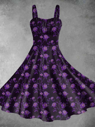 Women's Floral Print Sling Dress