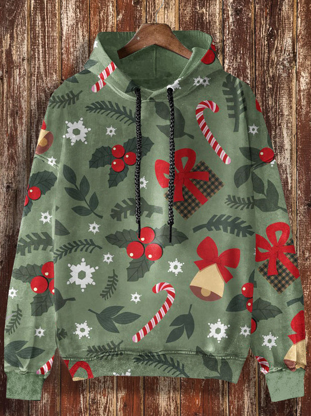 Unisex Beautiful Christmas Print Halloween Casual Hooded Sweatshirt