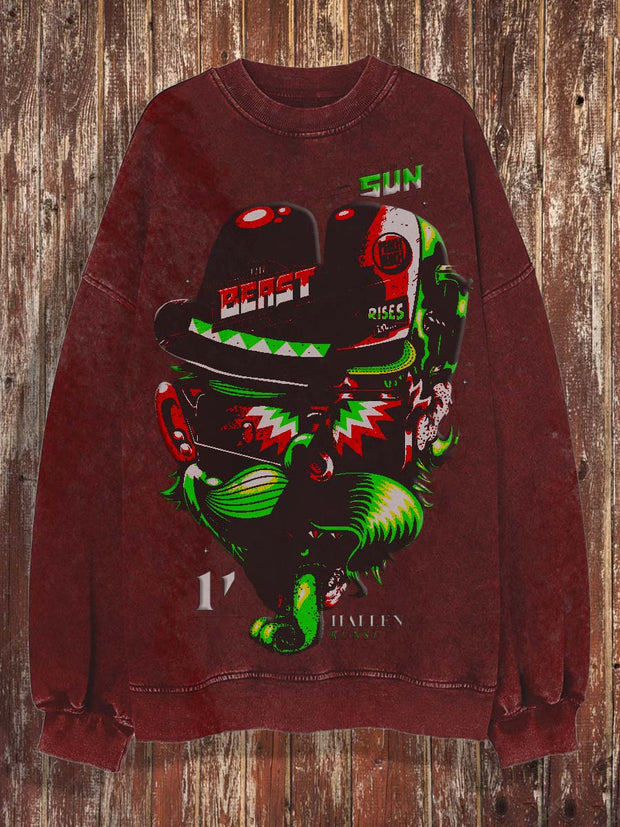 Men's printed crewneck sweatshirt