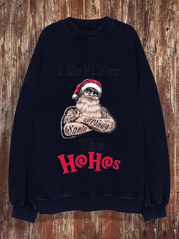 Men's Christmas Elements Cartoon Print Sweatshirt