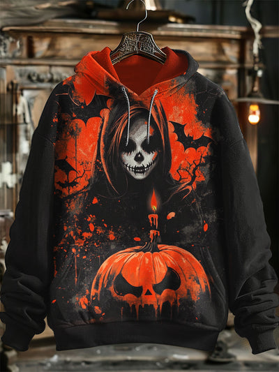 Unisex  Grimace Man Print Halloween Hooded Sweatshirt With Pocket