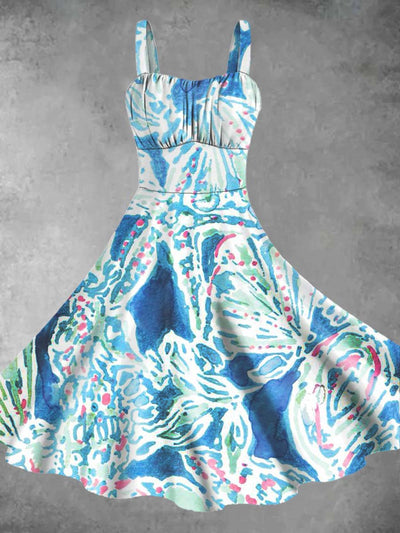 Women's print sleeveless summer dress