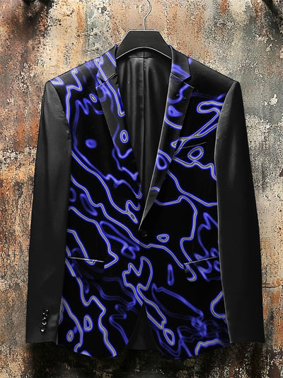 Dark Style 3D Color Lines Print Gothic Jacket