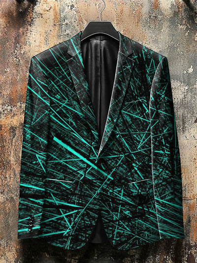 Dark Style Lacer Lines Print Gothic Jacket