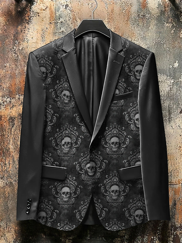 Dark Style Skull Print Gothic Jacket