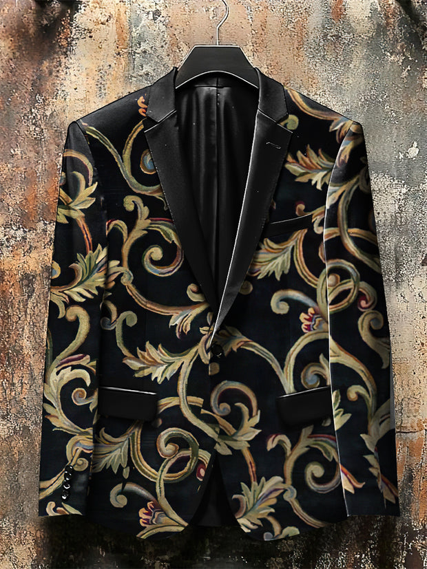 Dark Style Abstract Baroque Print Gothic Jacket