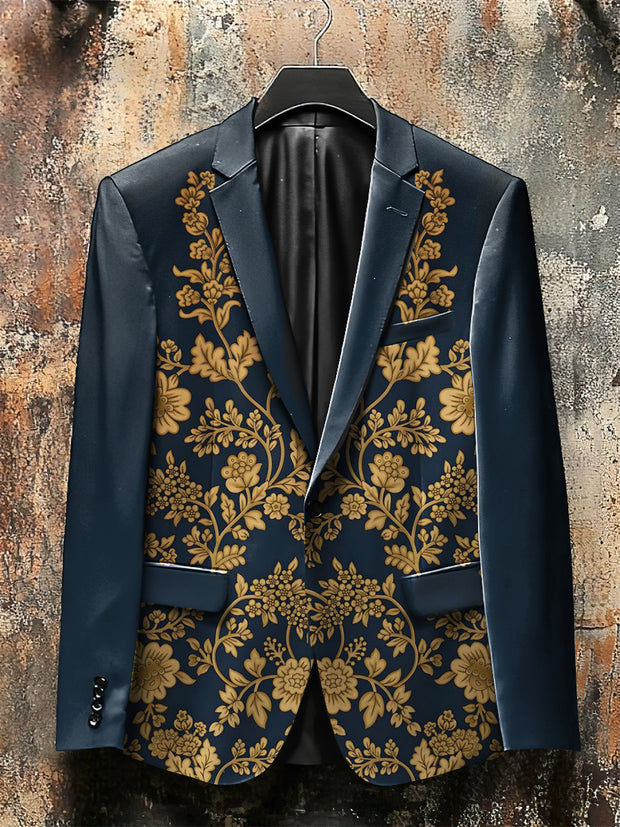 Dark Style Baroque Pattern Print Gothic Jacket