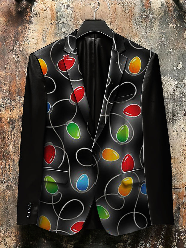 Dark Style 3D  Christmas Lights Print Gothic Jacket