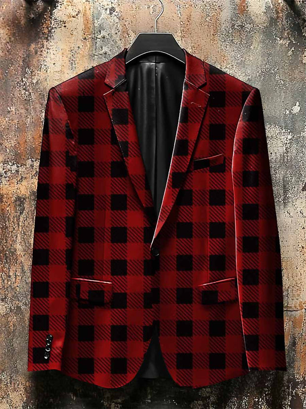 Dark Style Scottish Tartan Print Gothic Jacket