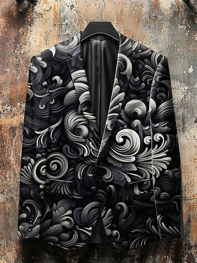 Dark Style Retro Floral Pattern Print Gothic Jacket