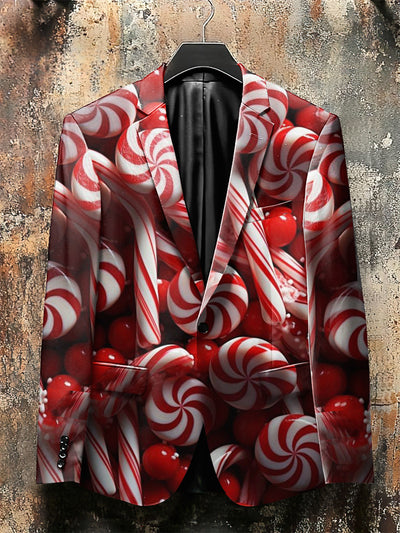 3D Holiday Lollipops Print Gothic Jacket