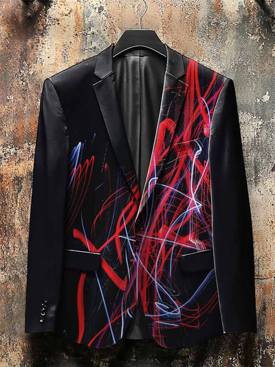 Dark Style Horror Abstract Print Gothic Jacket