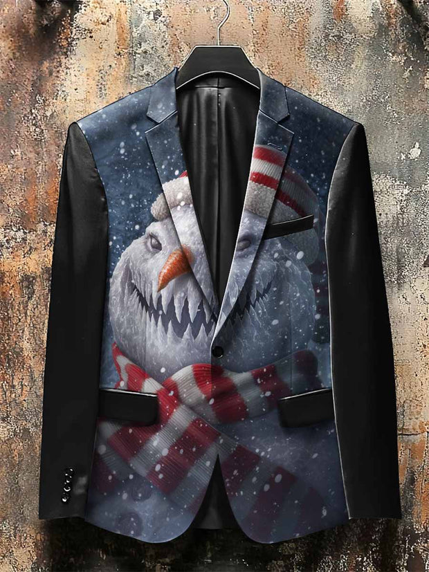 Dark Style 3D Devil Snowman Print Gothic Jacket