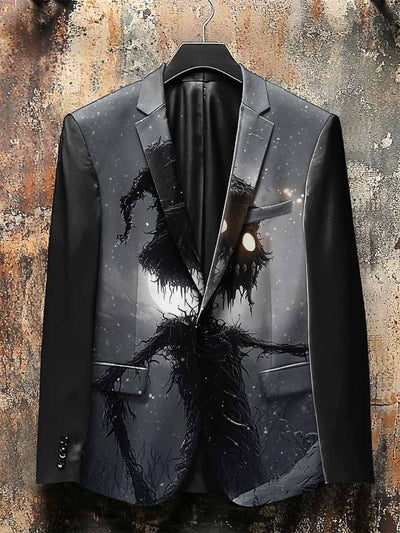 Dark Style 3D Horror Scarecrow Print Gothic Jacket