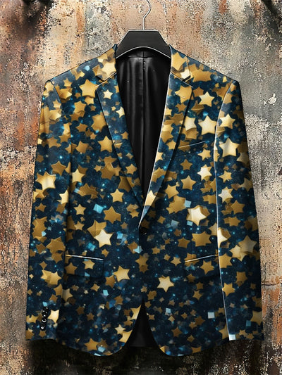 Christmas Style Cold Star Print Gothic Jacket