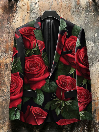 Dark Style Rose Print Gothic Jacket