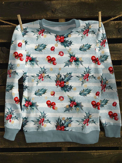 Unisex Mistletoe Print Long Sleeve Sweatshirt