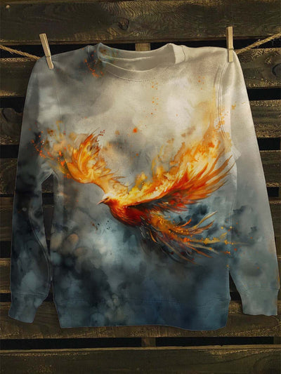 Unisex Phoenix Print Casual Sweatshirt